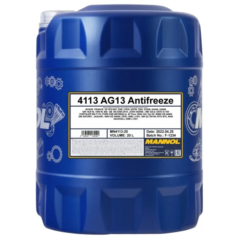 Концентрат антифриз жасыл 4113 MANNOL ANTIFREEZE AG13 HIGHTEC 20 л